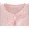 thumbnail image 4 of WIBACKER Girls Open Front Cotton Bolero Shrug Kids Long Sleeve Cropped Cardigan Knit Sweater 2-7 Years, 4 of 6