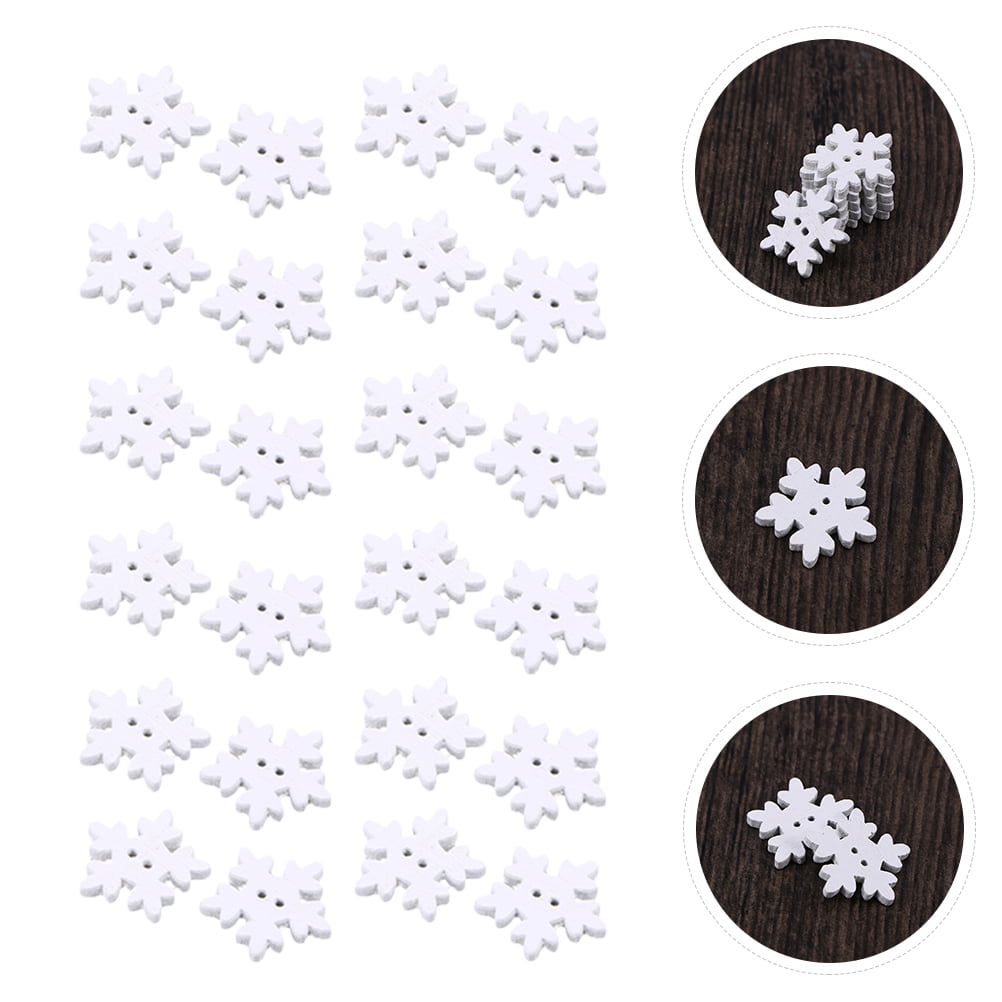 snowflake black' Small Buttons