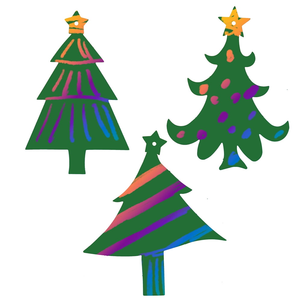 Craft County Magic Color Scratch Christmas Ornament 7 Different Types