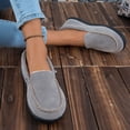 thumbnail image 2 of Dagaeig Women's House Slippers Indoor Outdoor Moccasin Fuzzy Fluffy Furry Loafers Suede Warm Shoes Flock(B-Grey,7), 2 of 9