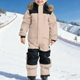 thumbnail image 2 of TBWNWG Heavy Duty Insulated All Weather Windproof Ski Outfit Thermal Snowsuit for Big Kids Extreme Cold Winter Adventures,Sizes 2-3 Years, 2 of 9