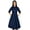 Blue, variant on Bimba Womens Blue Denim Shirt Dress With Pockets 3/4 Sleeve Casual Midi Dresses