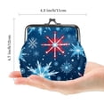 thumbnail image 2 of Snowflake Elegant Coin Purse Wallet with 0.7 Microfiber Zinc Alloy Jaws, 4.3x4.7 in/11x12 cm Size, 2 of 7