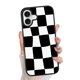 thumbnail image 1 of Funda de teléfono KANGHAR para iPhone 16, estética a cuadros, negra, 1 of 6
