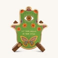 thumbnail image 4 of Karma and Luck Hamsa Wall Blessing Green Ceramic Wall Decor Evil Eye Butterfly Symbol Home Accent Gift, 4 of 5