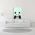 thumbnail image 2 of 25" x 35" Cute Panda by Barruf - Wall Art Print on Canvas Fabric Blue, 2 of 3