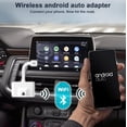 thumbnail image 3 of Fancing Wireless Android Auto Car Adapter,2024 Upgrade Easy Plug & Play Dongle, Converts Wired CarPlay to Wireless,Works with All Original Wired CarPlay Cars & Android Phones(White), 3 of 8