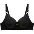 thumbnail image 3 of Sentmoon Bralettes for Women Seamless Lift Adjustable Strap Wireless Bras Wave Thin Style Back Buckle Lace Comfortable Bralettes Soft and Comfortable for Daily Commute Black 38/85BC, 3 of 6