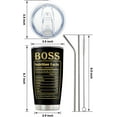 thumbnail image 6 of Boss Gifts for Women Tumbler Cup, Stainless Steel 20oz Boss Coffee Travel Mug With Lid and Straw, Funny Boss Retirement Birthday Gifts Idea for Women, Friends, Cowokers, 6 of 6