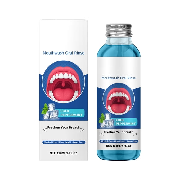 Enjuague bucal para el aliento fresco, cuidado de las encías a base de hierbas, elimina el mal aliento, enjuague bucal para el cuidado bucal, 120 ml.