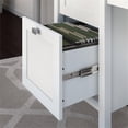 thumbnail image 4 of Bush Furniture Broadview Bureau d'Ordinateur avec 2 Tiroirs, Blanc, 4 of 7
