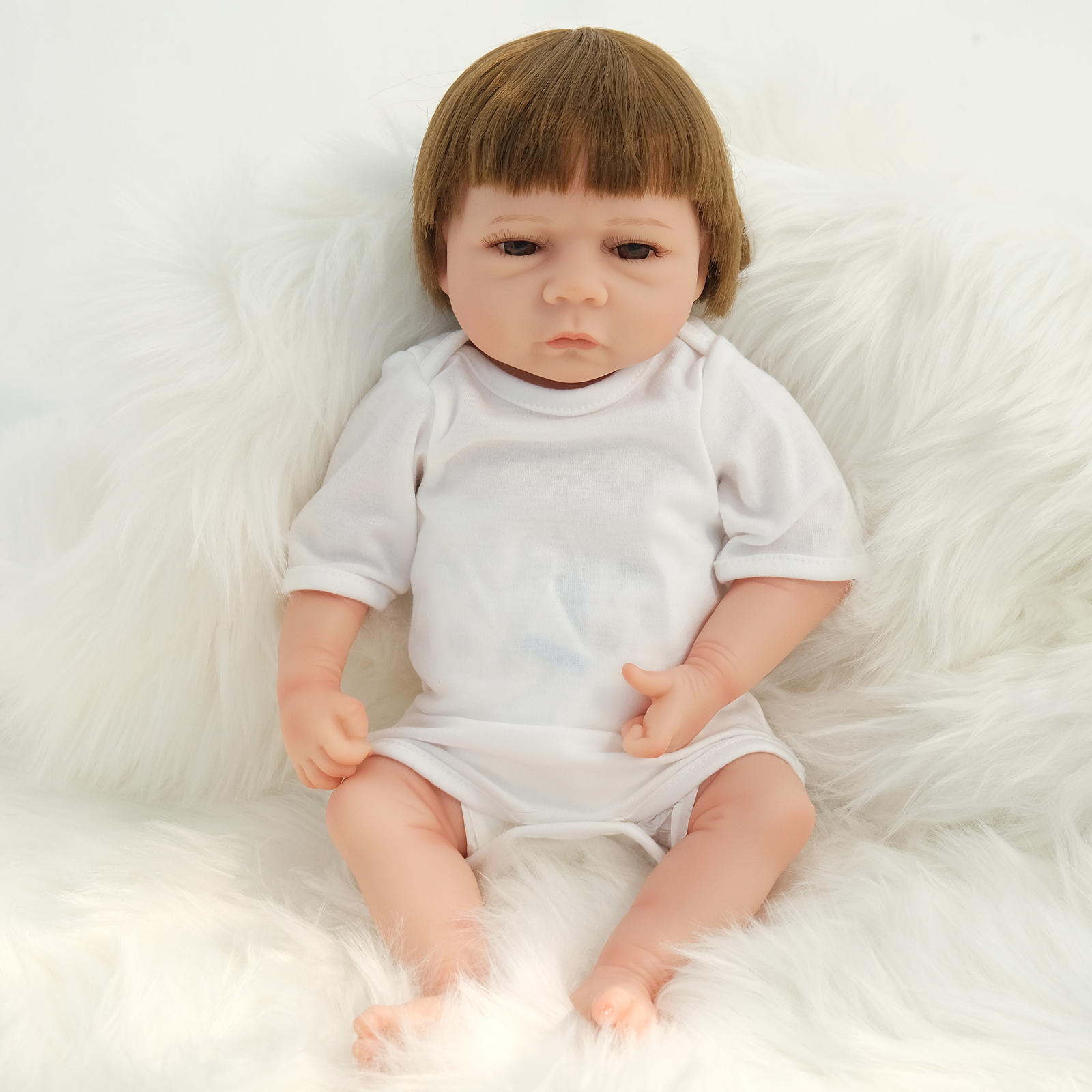 Reborn Baby Dolls, 18" Soft Vinyl Silicone Full Body Realistic Newborn
