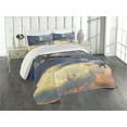 thumbnail image 2 of Ambesonne Airplane Quilted Coverlet 3 Pcs, Aviataion Theme Design, King Size, Blue Grey, 2 of 4