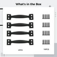 thumbnail image 6 of 4 Pcs Garage Door Handles, 6 Inch Black Iron Handles, Ergonomic Door Handles with Pre-Drilled Holes for Easy Installation, Ideal for Storm and Garage Doors, 6 of 6