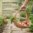 thumbnail image 4 of Garden Harvest Basket, Handwoven Wicker Harvest Basket with Handle, Portable Multipurpose Woven Storage, Garden Baskets for Gathering Vegetables, for Easter, Halloween, Christmas, 4 of 7