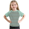 thumbnail image 2 of Besolor Boys Girls Summer Tops Kids Striped Crewneck Short Sleeve Tee Shirts Fashion Tees 3-14 Years, 2 of 8