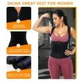 thumbnail image 5 of Women's Hot Sauna Workout Waist Trainer Vest Corset Trimmer Belt Sweat Slimming Body Shaper, 5 of 6