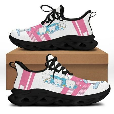

Yikeluo Women White Nursing Dentistry Shoes Cute Cartoon Nurse Doctor Healthcare Brand Design Ladies Mesh Flats Sneaker Zapatill