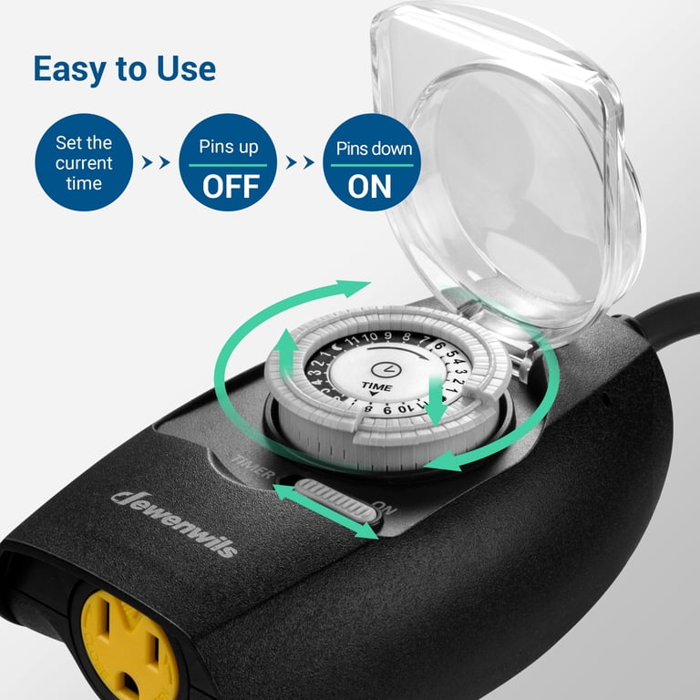 Light Bimer Dewenwils Outdoor Timer Manual Heavy Duty Outdoor Timer DEWENWILS ...