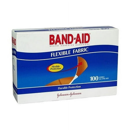 Band Aid Adhesive Bandages, Size 1 In by 3 In, 100 Ea, 6 Pack