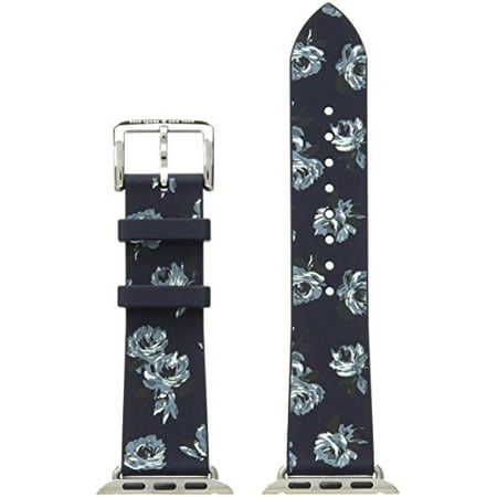 kate spade new york 38mm Apple Watch Band, Blue Floral Silicone,