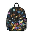 thumbnail image 3 of Night Sky Butterfly Student Backpack – Constellation and Stars Pattern with Floral Wings, Artistic Watercolor Aesthetic, 3 of 6