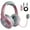Pink, variant on Wireless Gaming Headset,2.4G/Bluetooth Gaming Headphones w/Detachable Noise Cancelling Mic,Stereo Surround RGB Noise Cancelling Over Ear Headphones,3.5mm Wired for PS4 PS5 Xbox PC,Pink,FCC Approved