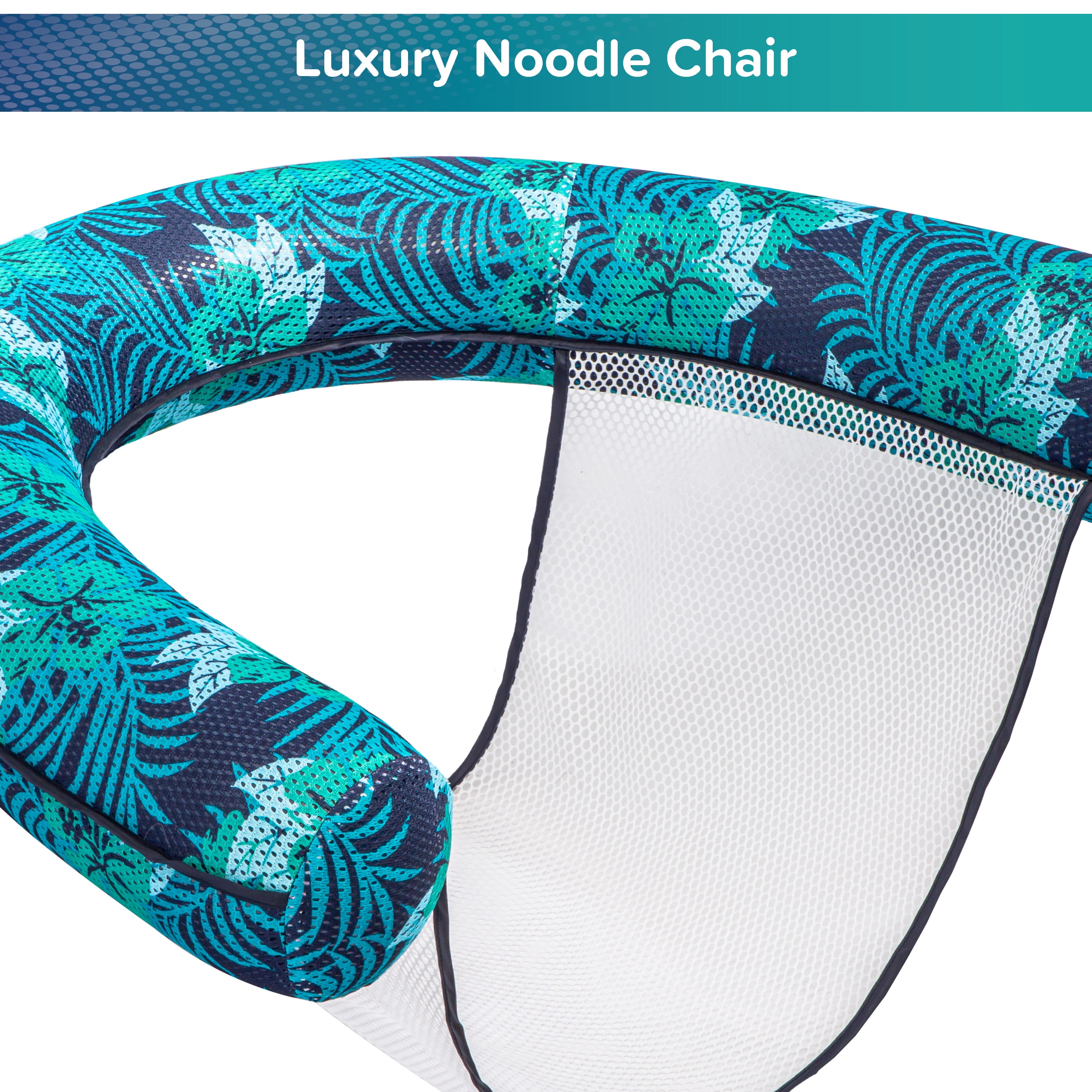 (3 pack) Aqua-Leisure Luxury Noodle Pool Chair, with Soft Cool Weave Mesh Fabric