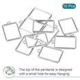 thumbnail image 3 of Uxcell 33x21mm Rectangle Hollow Resin Pendants Frames for DIY Crafts Silver Tone 10 Pack, 3 of 5