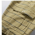 thumbnail image 6 of Xihbxyly Mens Shorts Cargo Shorts for Men, Cargo Shorts for Men Stretch Waist Cotton Hiking Short Casual Solid Zipper Button Pockets Cropped Cargo Shorts, 6 of 7