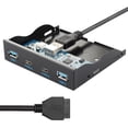 thumbnail image 1 of axGear 3.5 Pouces USB-C USB 3.0 HUB 4 Ports Panneau avant Support Interne 20 Broches, 1 of 8