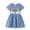 Blue, variant on Toddler Baby Girl Cotton Summer Dress Kids Cute Short Sleeve Dresses 2-7T