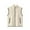 Beige_26#916A, variant on Puffy Vest Men Flannel Sleeveless Stand Collar Jacket Full Zipper Winter Warm Mens Vests with Pocket