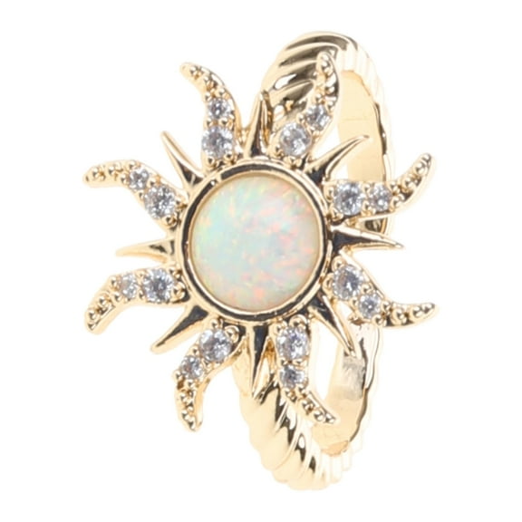 Chic Dalmatian Stone Jewelry Adornment Chic Geometric Necklace/Rings/Bracelet Jewery Set Delicate Accessory for Women