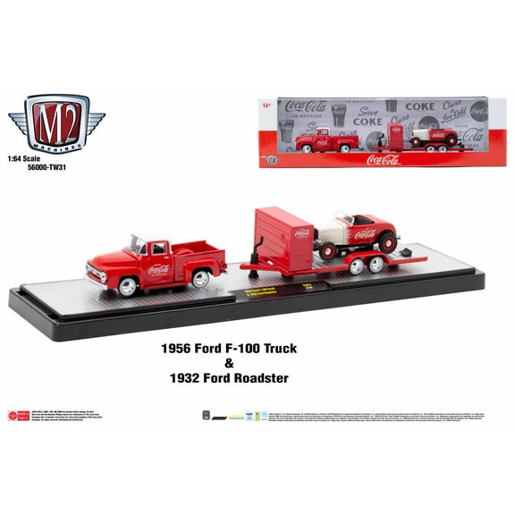 M2 Machines Auto Hauler Tw31 1956 Ford F-100 Truck 1932 Ford Roadster