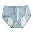 thumbnail image 4 of Women Leak Proof Incontinence Underwear Washable Absorbent Mid Waist Panties Postpartum Bladder Control Briefs Light Blue L, 4 of 5
