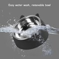 thumbnail image 2 of Cuencos para gatos, cuenco para mascotas de acero inoxidable de 200 ml, cuenco para gatos antivómitos, cuenco antideslizante para perros y gatos, soporte elevado 15 inclinado, cuenco extraíb, 2 of 5