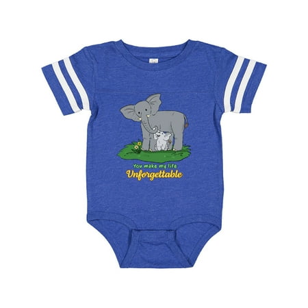 

Inktastic You Make My Life Unforgettable with Elephant Family Gift Baby Boy or Baby Girl Bodysuit