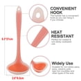 thumbnail image 2 of Uxcell 8.3" Silicone Soup Spoon Ladle Kitchen Serving Utensil for Cooking Baking Coral, 2 of 7