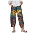 thumbnail image 2 of SONXAHE Women's Geometric Print Harem Pants Elastic Waist Loose Fit Casual Daily Trousers, 2 of 4