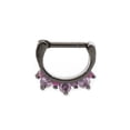 thumbnail image 1 of Septum Clicker avec Réglage à Pédale Zircon Cubique Gemmes 16g, 1 of 8