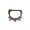 Pink, variant on Septum Clicker with Prong Setting Cubic Zirconia Gems 16g