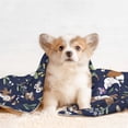thumbnail image 2 of JUNZAN Waterproof Pet Blanket Dog Blankets, Animals And Wildflowers Pattern Printing Super Soft Warm,Urine Proof Washable Pet Blanket, 2 of 5