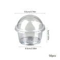thumbnail image 2 of BAOPAI 50pcs Plastic Dessert Cups With Lids Transparent Disposable Pudding Jelly Cups For Parfaits Yogurt And Party Snacks, 2 of 6