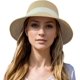 thumbnail image 1 of Beach Sun Straw Hats for Women, Summer Sun Protection Foldable Packable Wide Brim Hat, 1 of 5