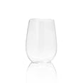 thumbnail image 4 of Smarty 4 oz. Clear Elegant Stemless Disposable Plastic Wine Glasses 64ct, 4 of 5