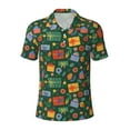 thumbnail image 2 of Daiia Christmas Gift Pattern Men’s Polo Shirts,Solid Deck Shirt,Classic Fit, Breathable Cotton Polo for Casual and Sport Wear-Small, 2 of 7