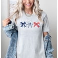 thumbnail image 2 of Moonlight Apparel 4th of July Multicolor Bow T-Shirt Women’s Patriotic Graphic Tee with Stars & Stripes Design Independence Day USA Flag Shirt, 2 of 6