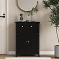 thumbnail image 4 of Topbuy Freestanding Bathroom Storage Cabinet Floor Cabinet with Drawer Doors and Adjustable Shelf for Storage Black, 4 of 10
