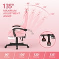thumbnail image 3 of SOONTRANS Gaming Chair for Adults, High Back Gamer Game Chair with Footrest & Massage Lumbar Pillow, Ergonomic Swivel Computer Office Chairs, Pink, 3 of 9